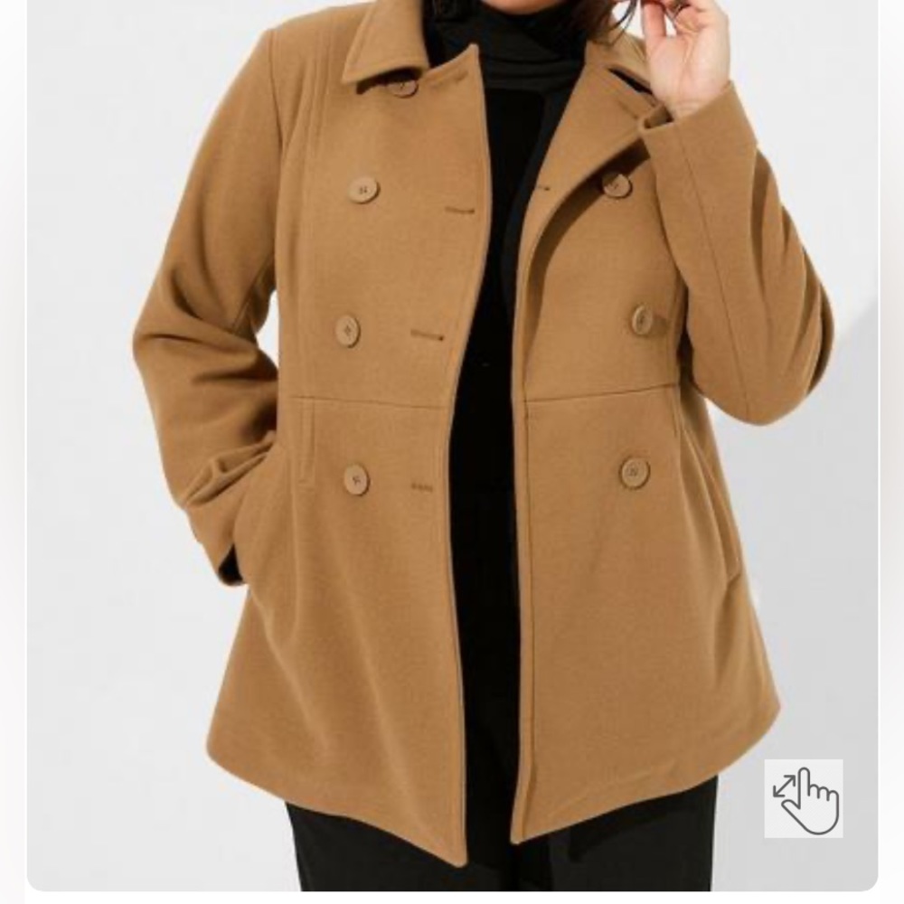 Torrid Melton Double Breasted Pea Coat.